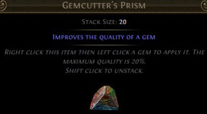 poe 2 gemcutter's prism